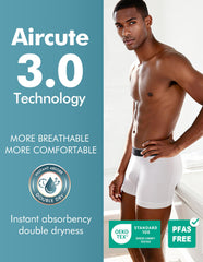 AIRCUTE quick-drying fabric keeps you dry through the day