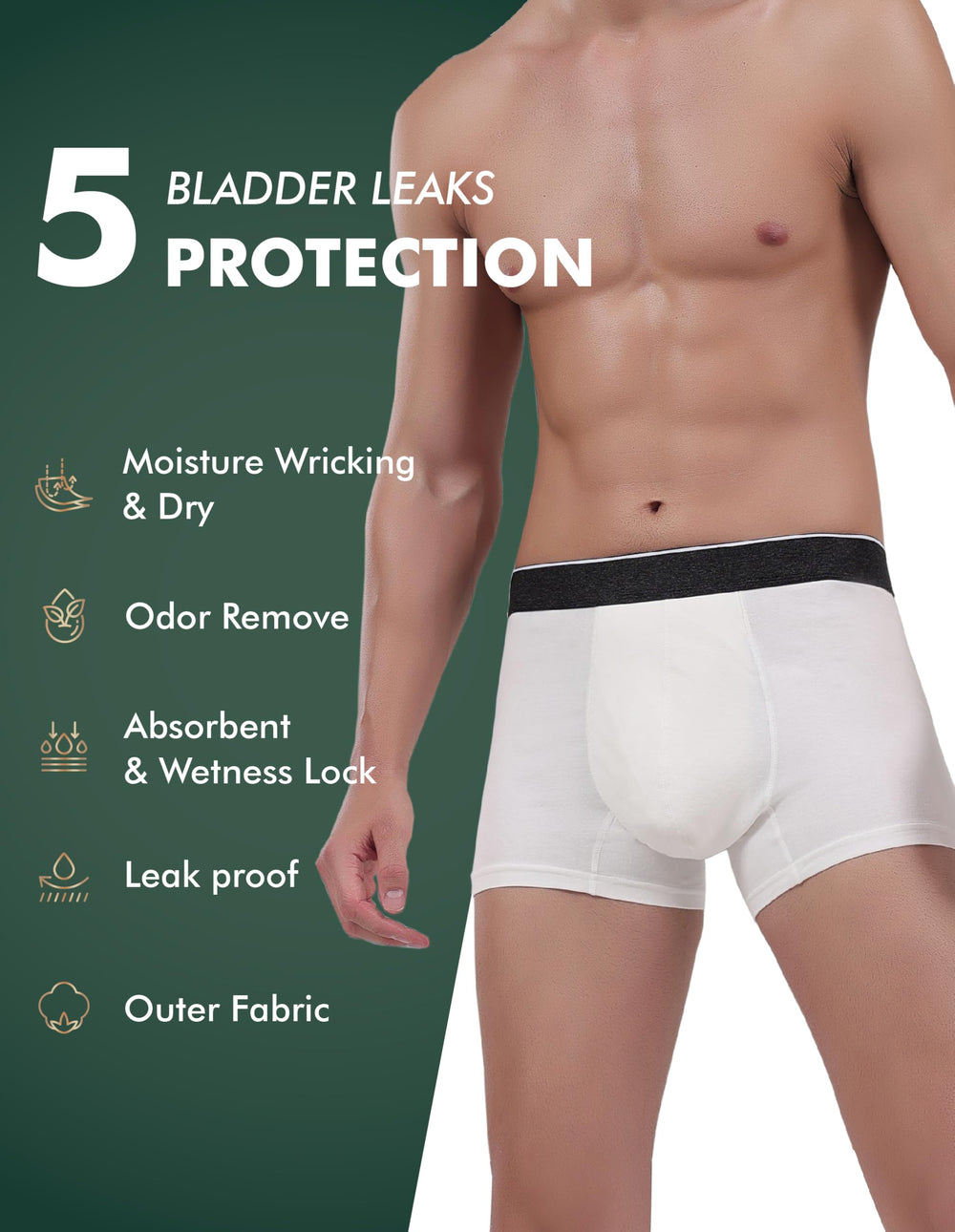 AIRCUTE odor-resistant layer keeps you smelling fresh all day.