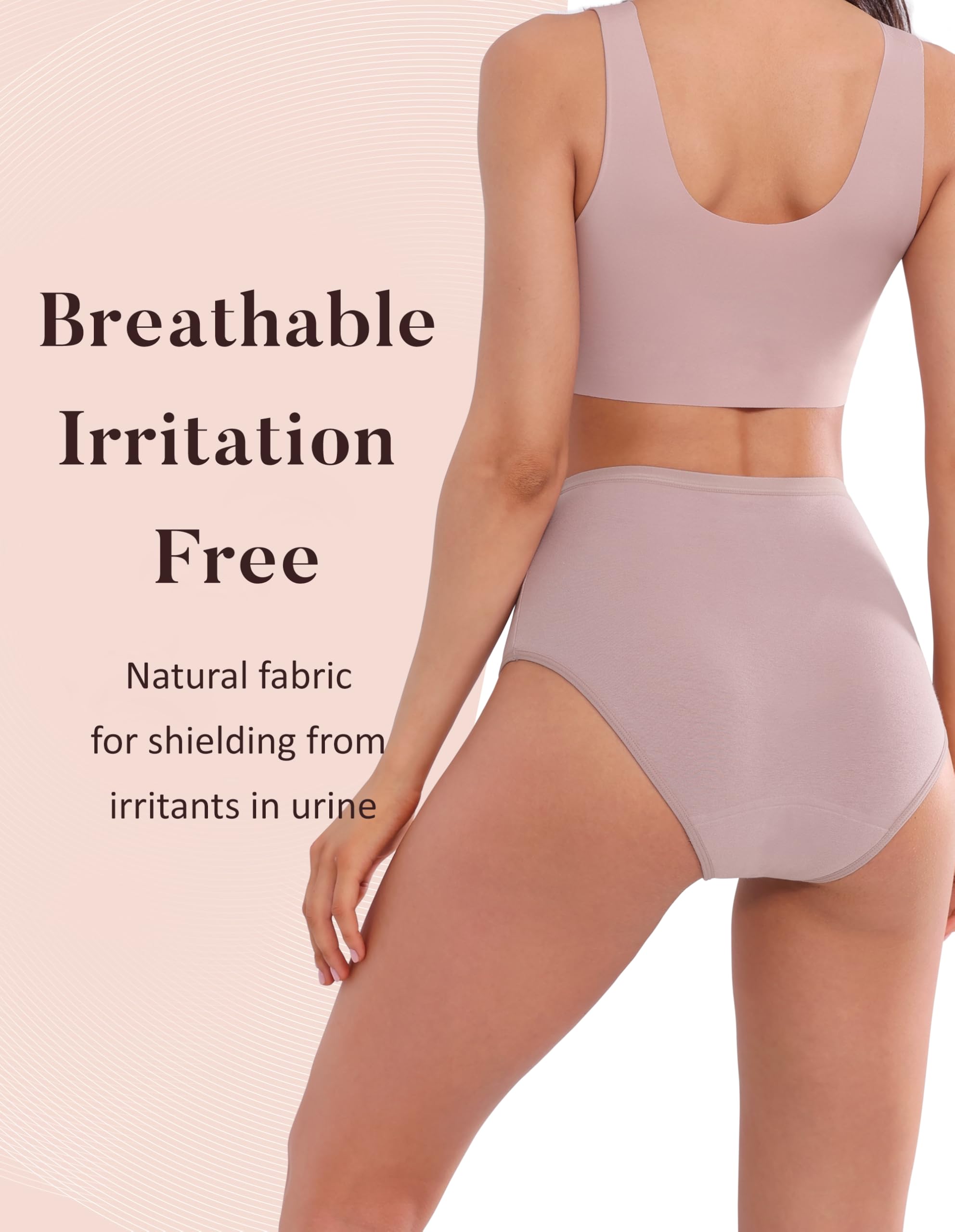 Airecute model wear view reveals regular underwear look with protection.