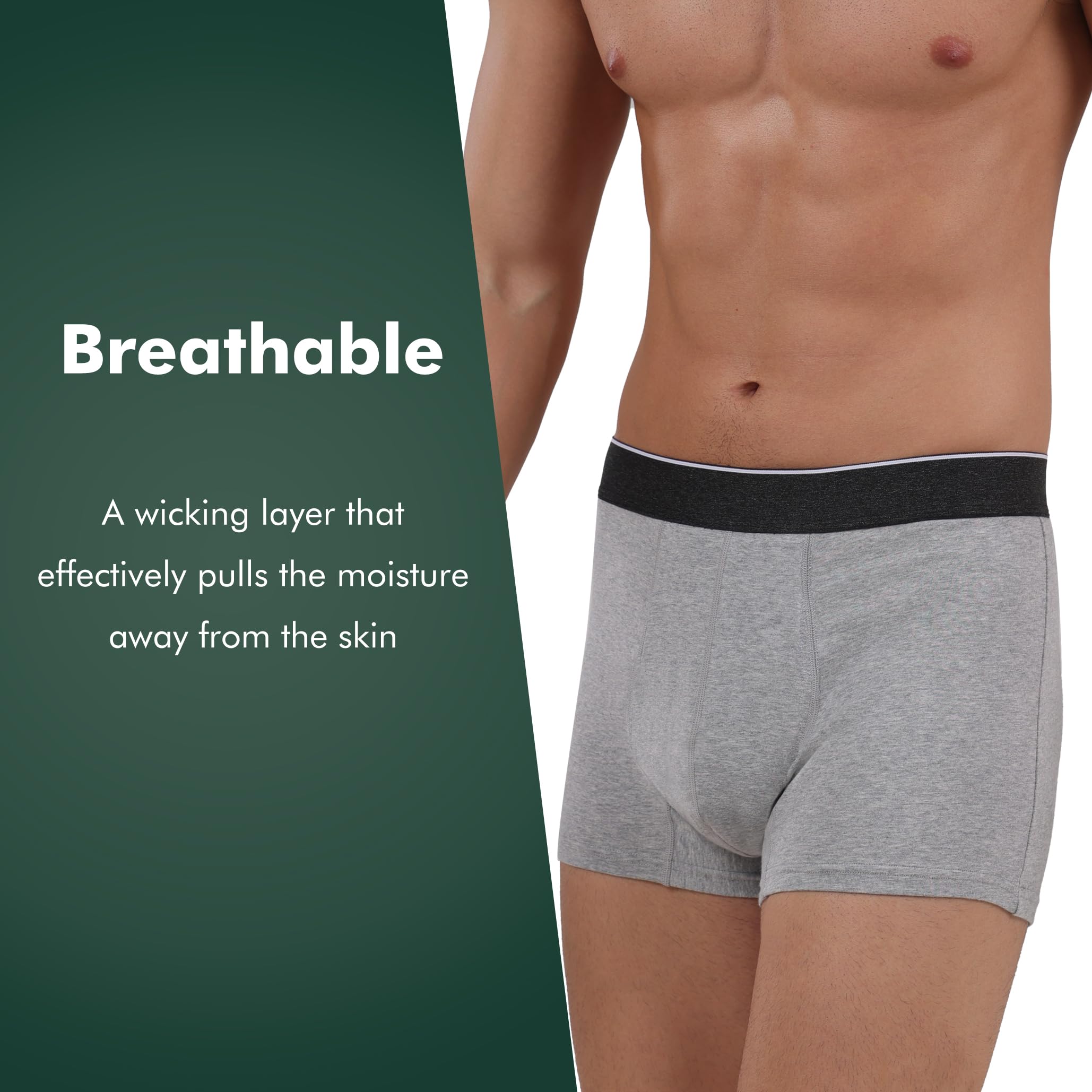 AIRCUTE moisture-wicking fabric stays dry and comfortable all day.