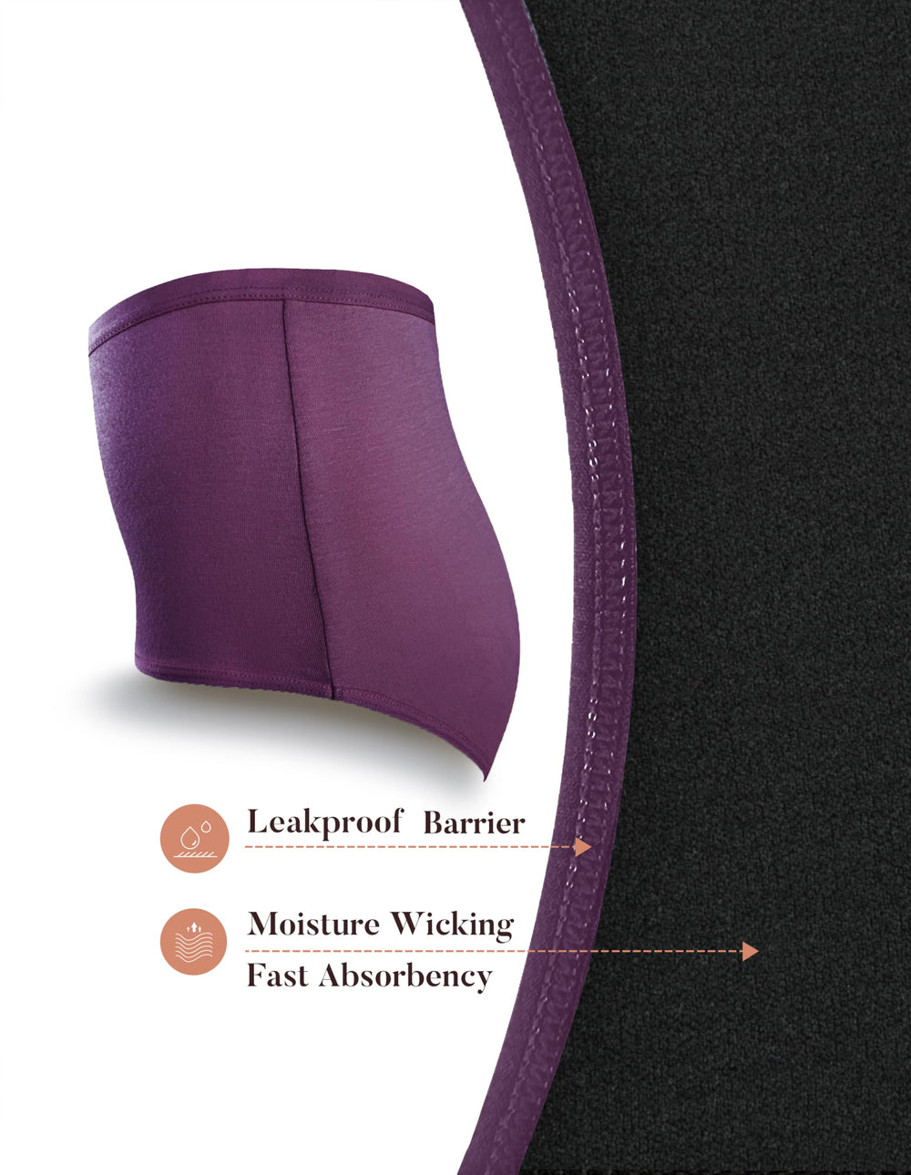 AIRCUTE odor control fabric keeps underwear fresh throughout the day.