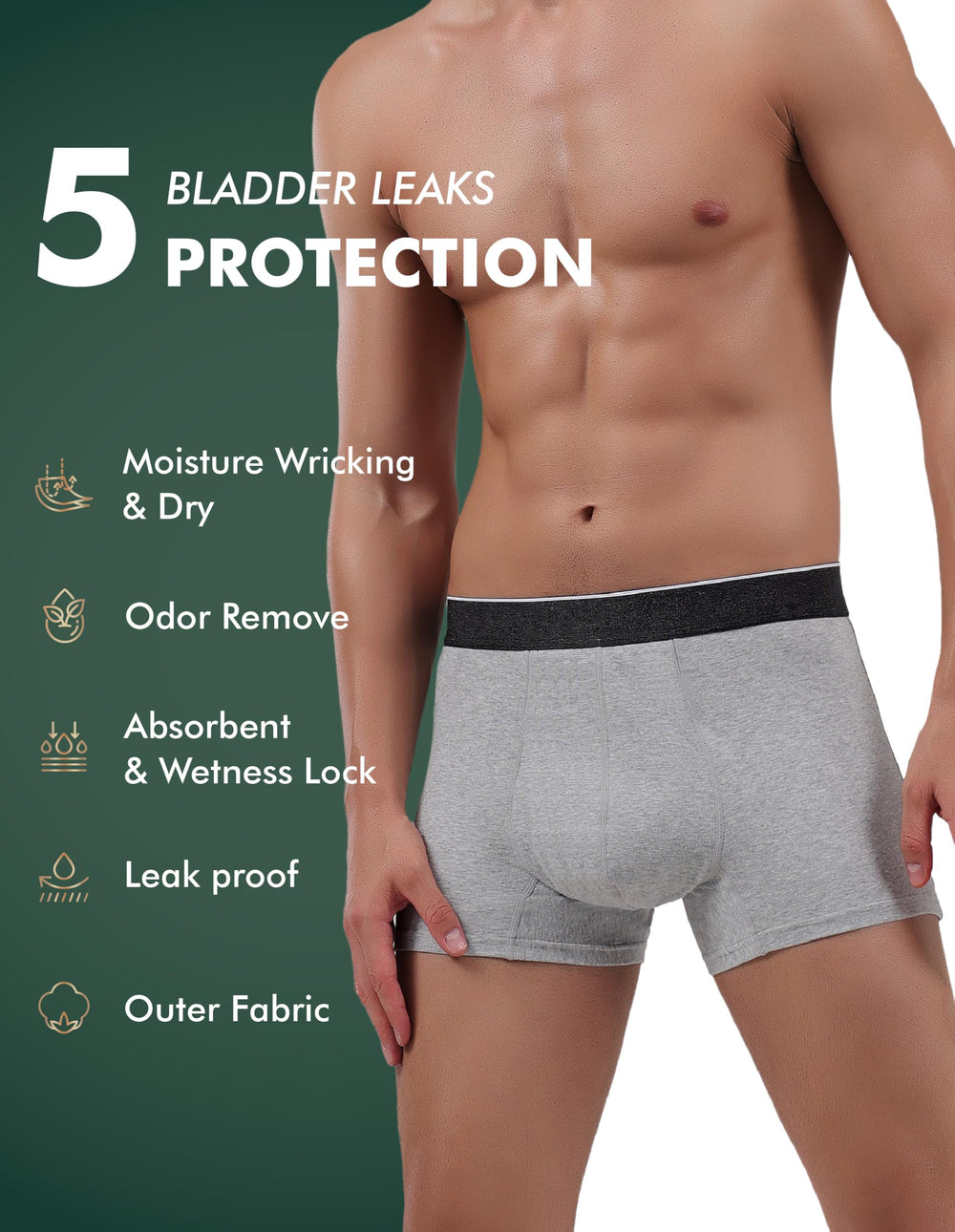 AIRCUTE odor-control layer helps stay fresh throughout the day.
