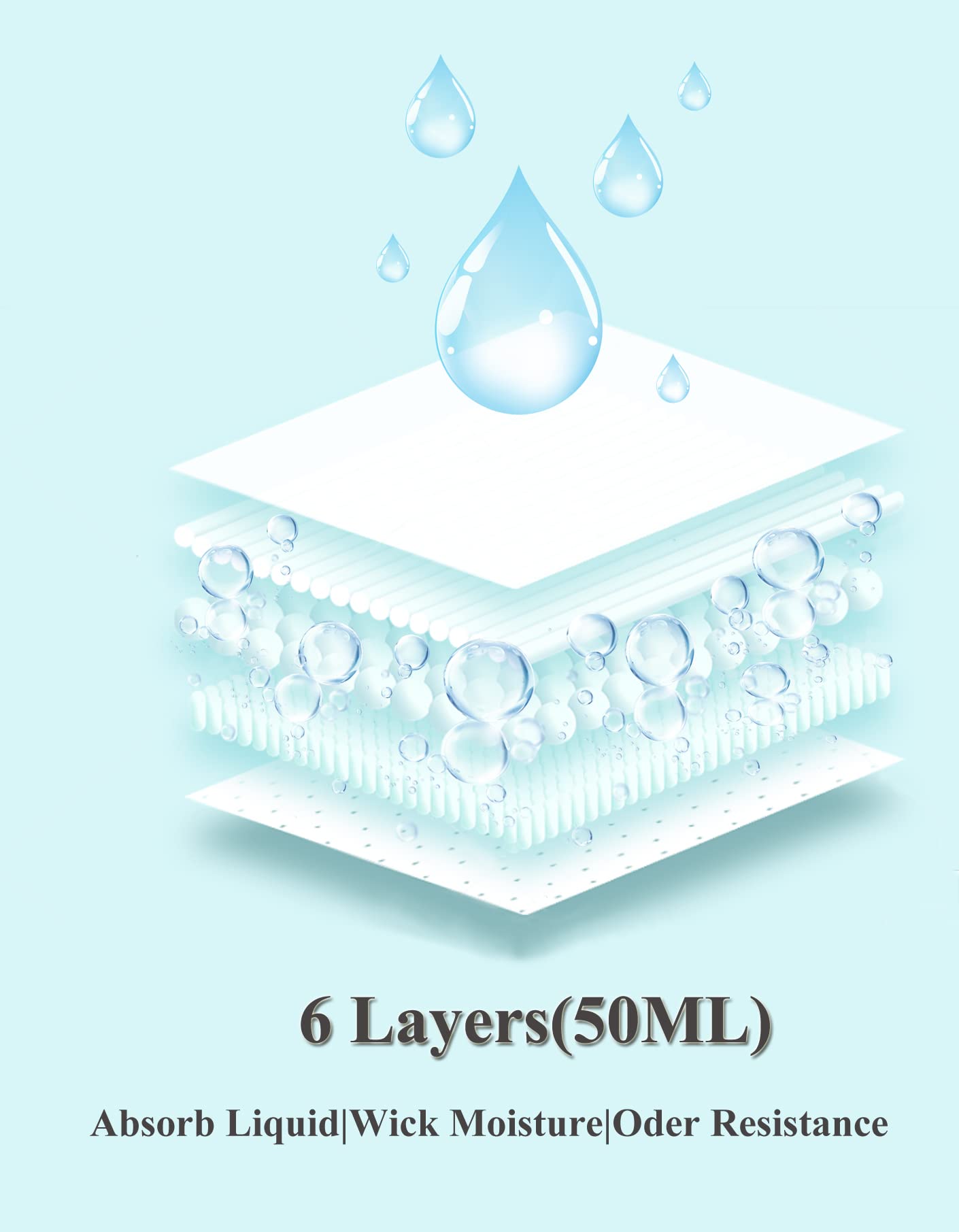 AIRCUTE odor-control multilayer design helps stay fresh throughout the day.