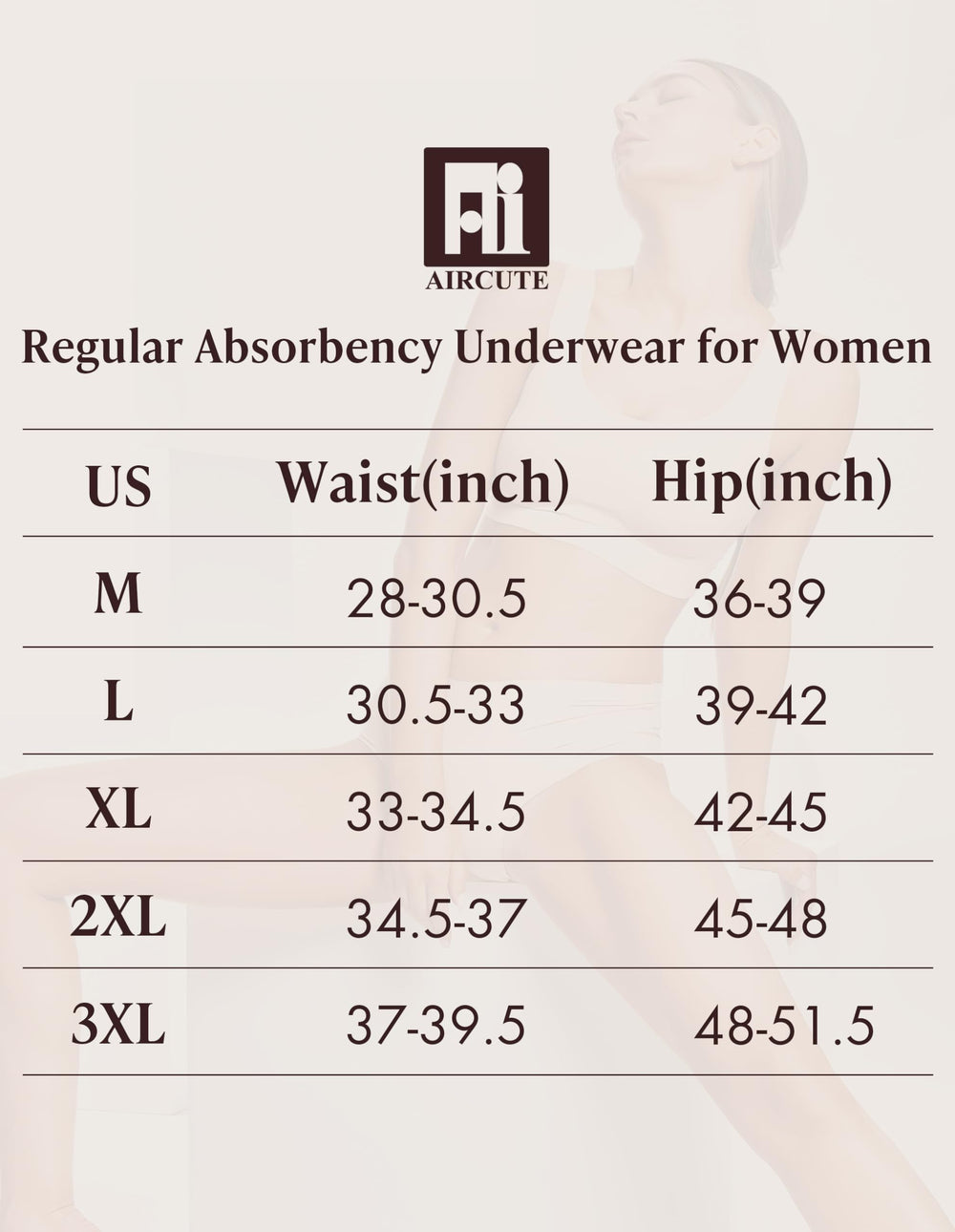AIRCUTE 3-pack beige underwear packaging highlights value and convenience.