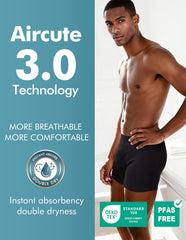 AIRCUTE quick-absorbency coverage keeps you dry throughout the day.