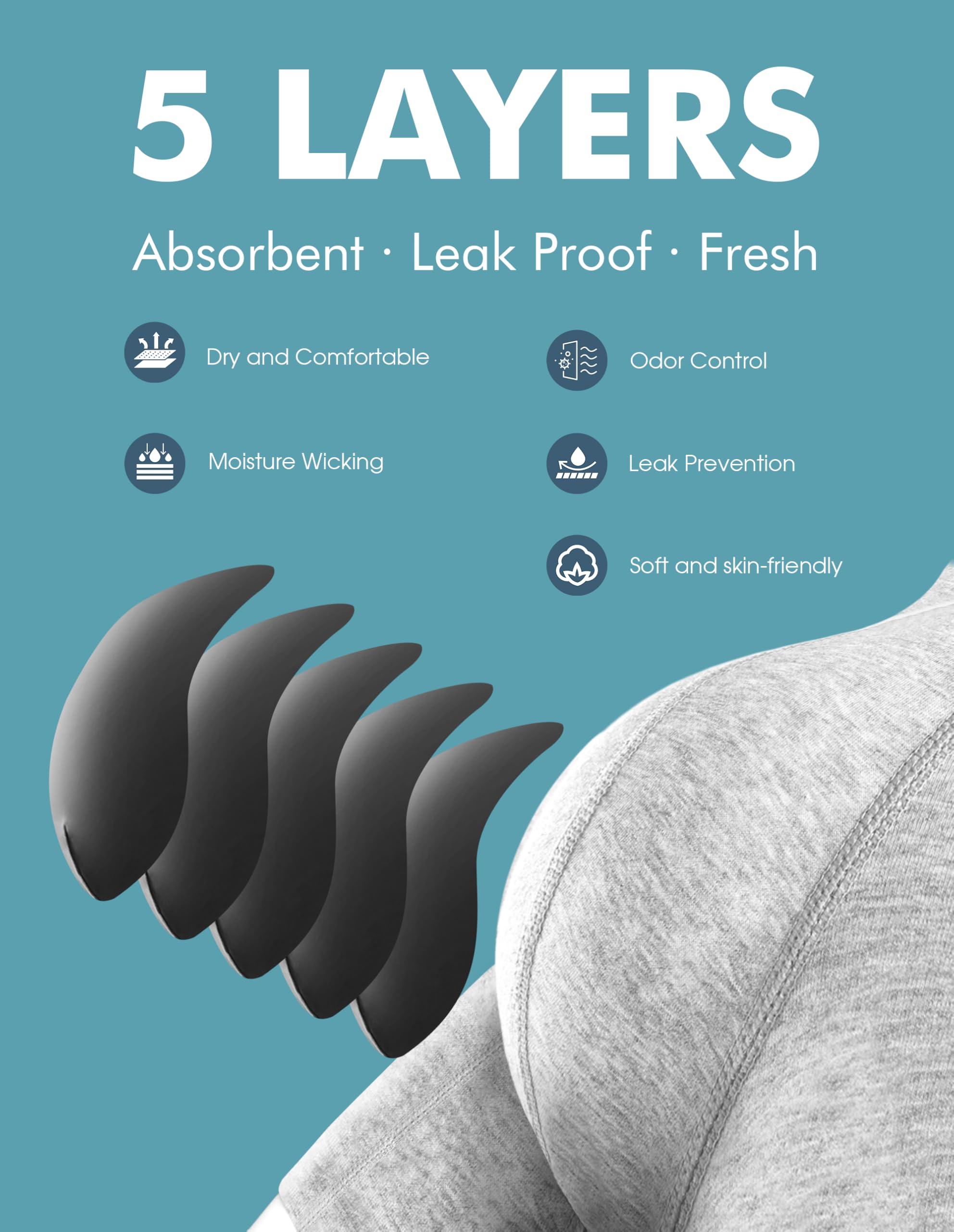 AIRCUTE three-pack packaging in gray, ready for everyday use.