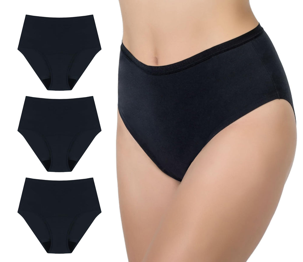 AIRCUTE washable incontinence underwear in black 5XL showing the absorbent core for reliable protection.
