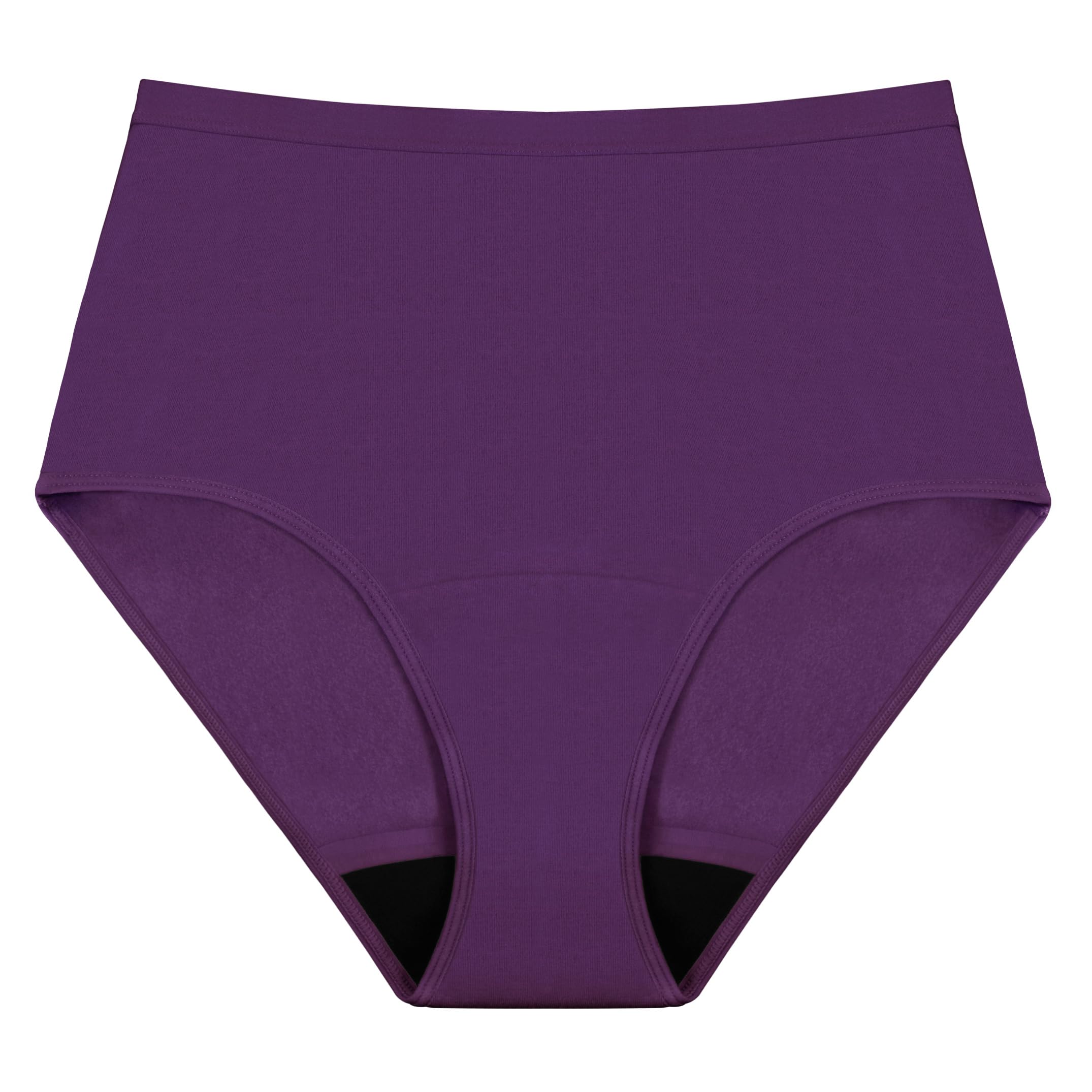 AIRCUTE Washable Incontinence Underwear purple front view with breathable cotton for daytime comfort.