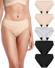 AIRCUTE black leak-proof underwear for discreet daily protection against light leaks.