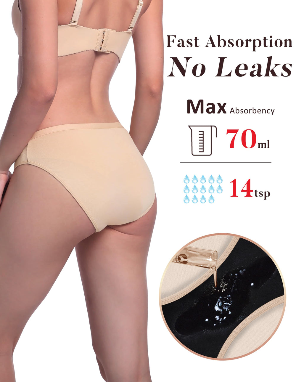 AIRCUTE beige back-view underwear showing comfortable, secure fit for everyday use