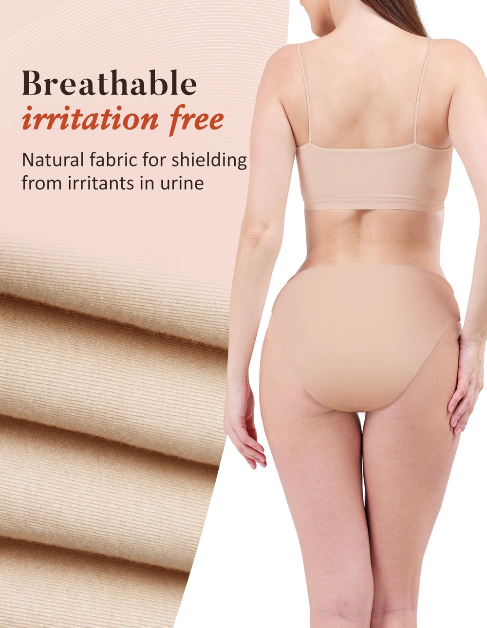 AIRCUTE beige daily-use close-up displaying breathable outer fabric