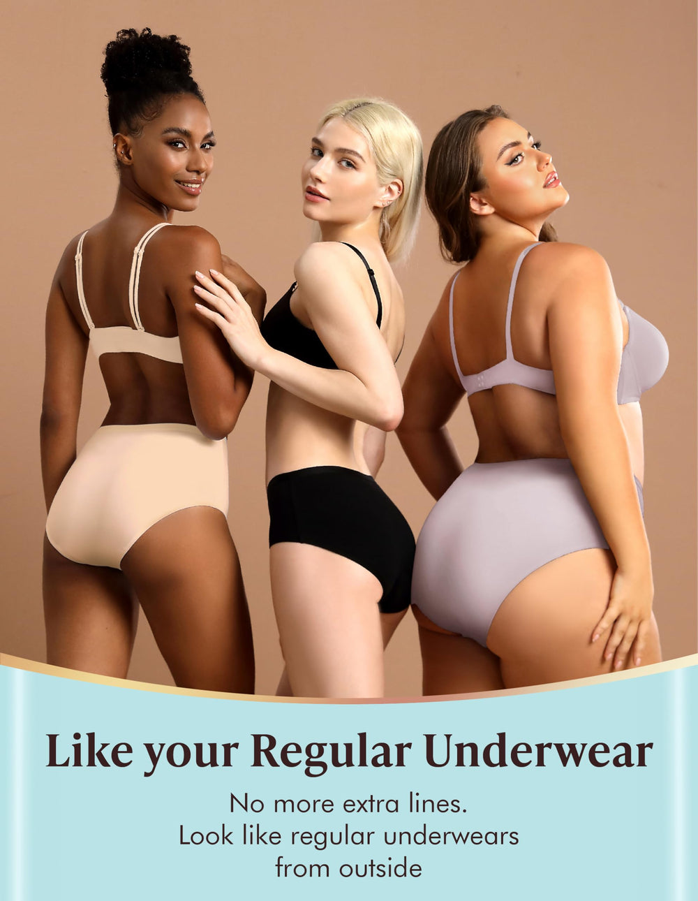 AIRCUTE discreet appearance emphasizes daily wear comfort.