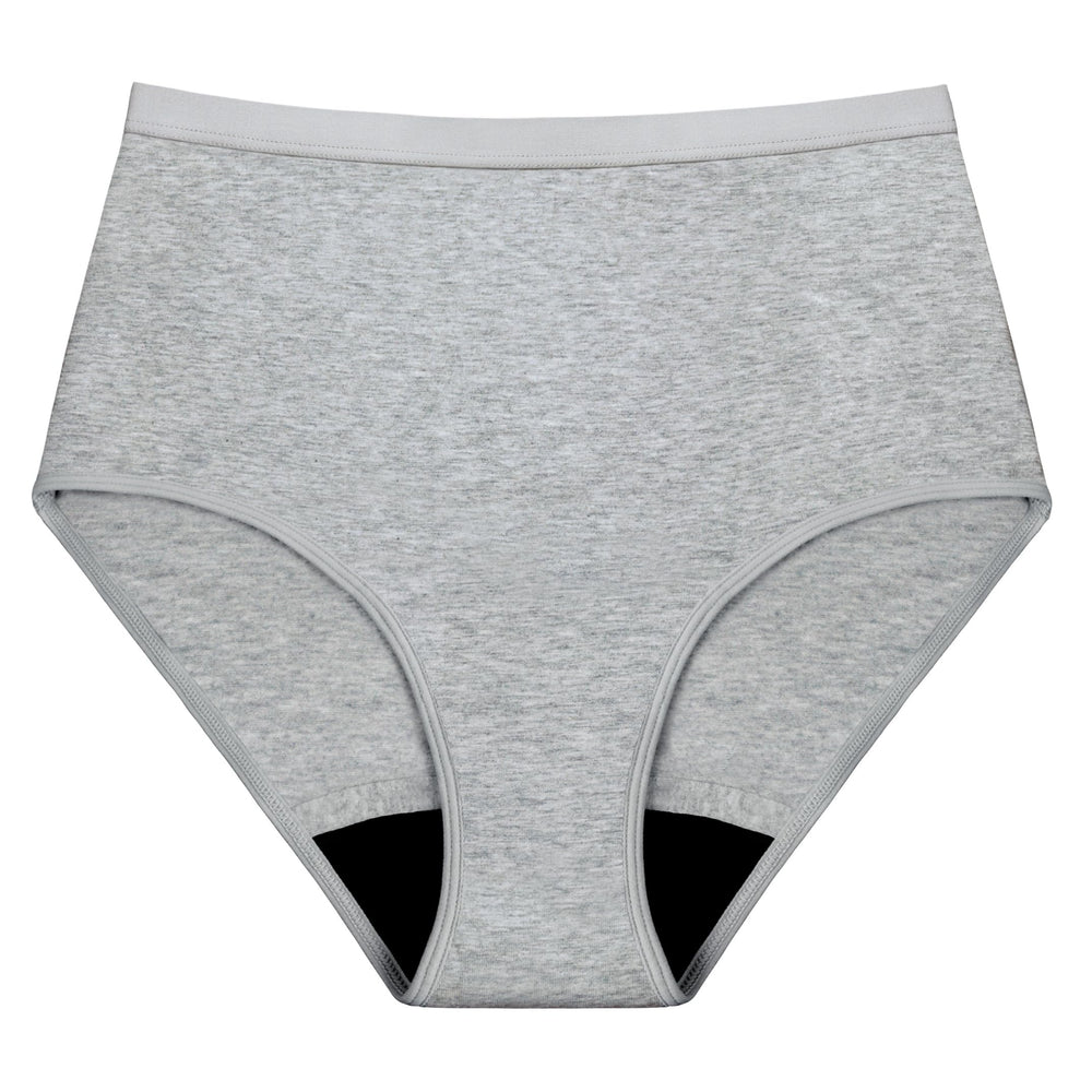 AIRCUTE washable underwear gray, front view, discreet daytime protection.
