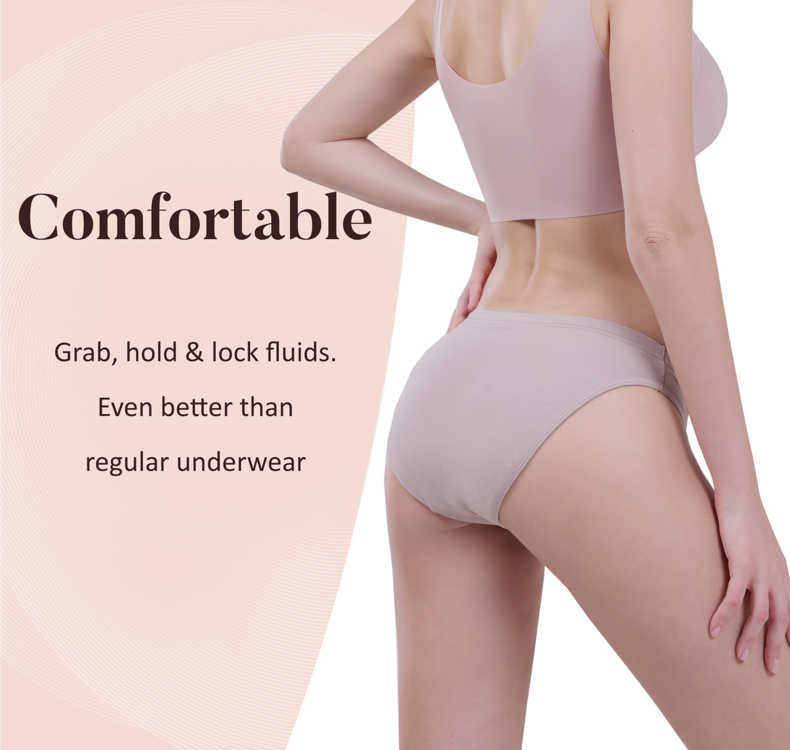AIRCUTE lavender-blush underwear side view emphasizes breathable fabric and soft waistband