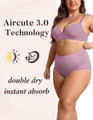 AIRCUTE lilac side profile of comfortable regular underwear silhouette