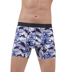 AIRCUTE washable urinary incontinence underwear for men gray camouflage front view, breathable daily comfort.