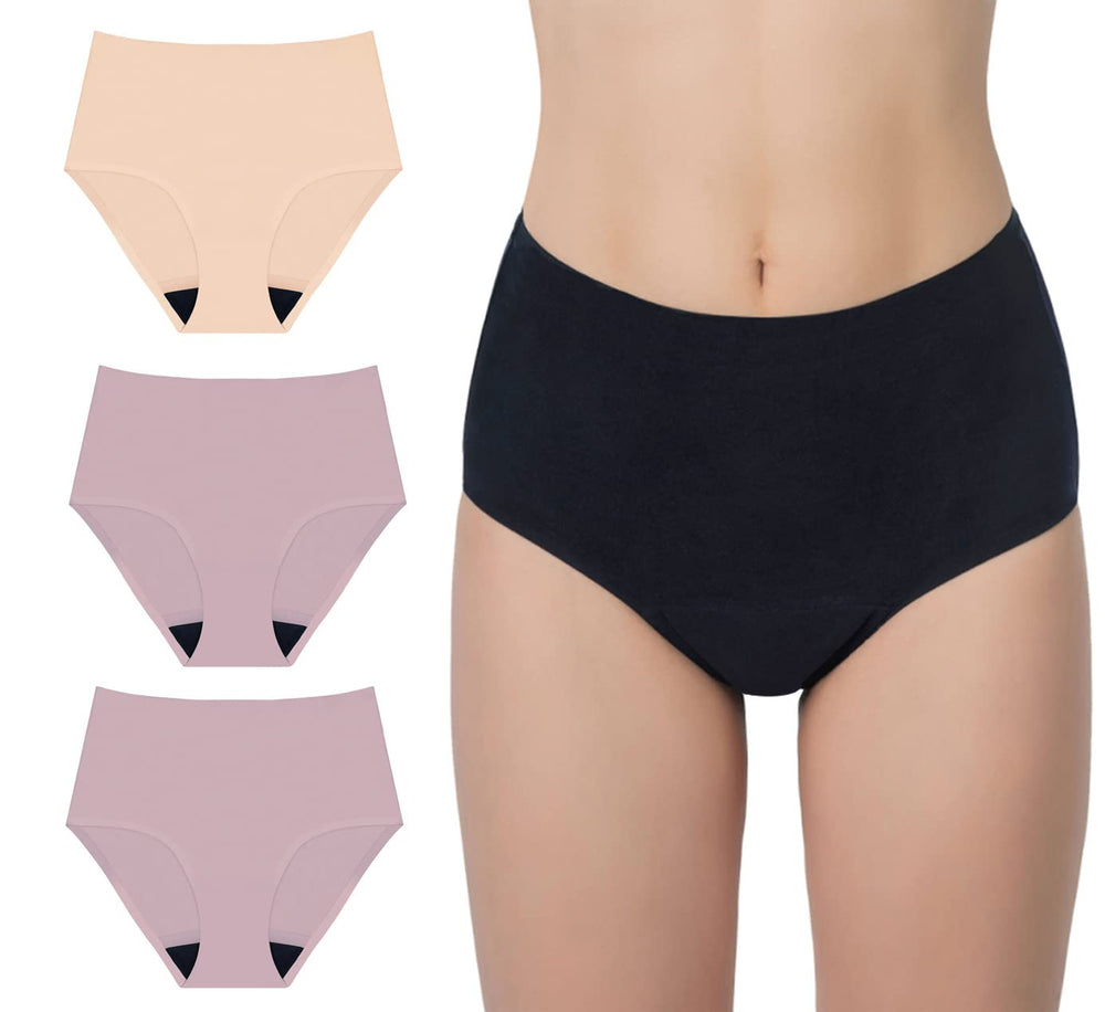 AIRCUTE washable underwear front view in beige, discreet daily protection for light leaks.