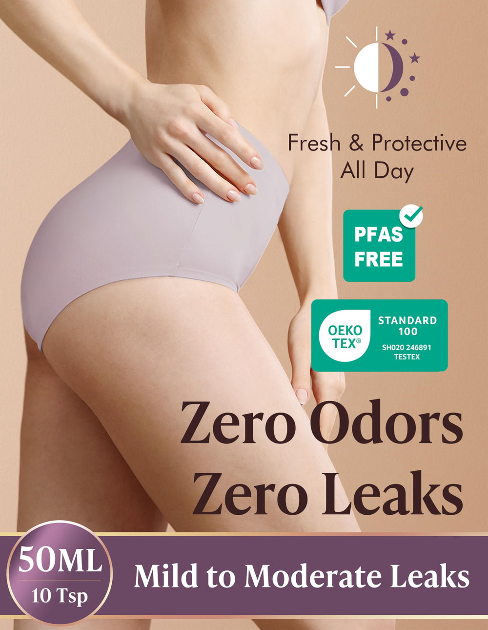 AIRCUTE waistband detail shows seamless design for smooth, secure fit.
