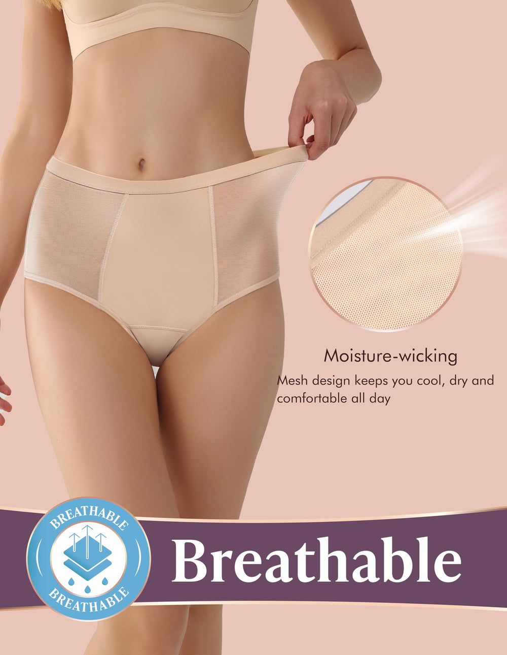 AIRCUTE deodorant tech close-up indicating ammonia removal and freshness