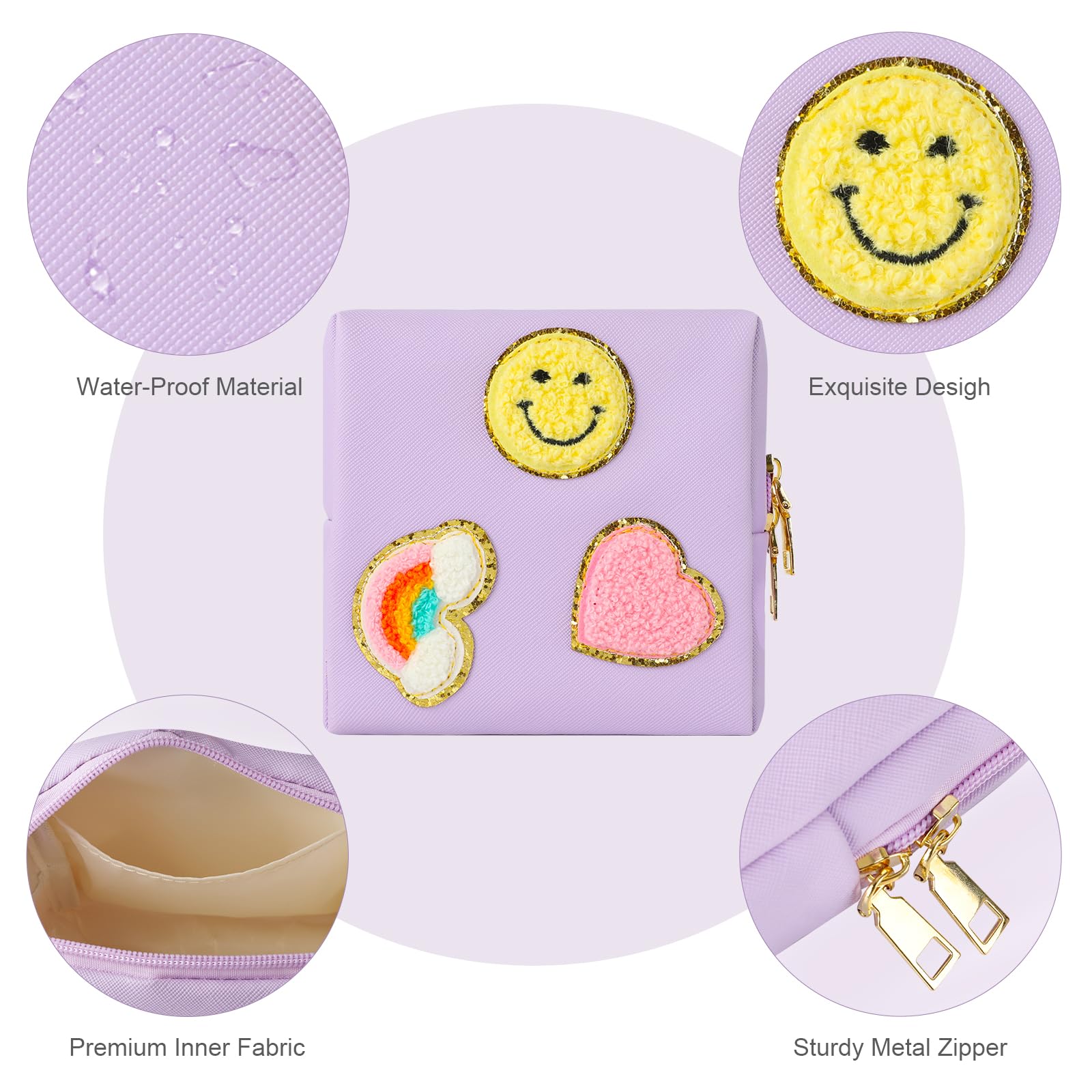 airogym Preppy Patch Bag compact size fits in purses discreetly.