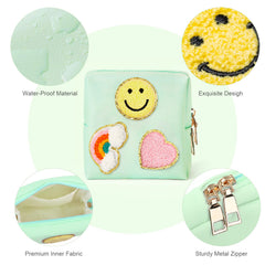 airogym Preppy Patch period bag patch design with sewn-on characters keeps items organized.
