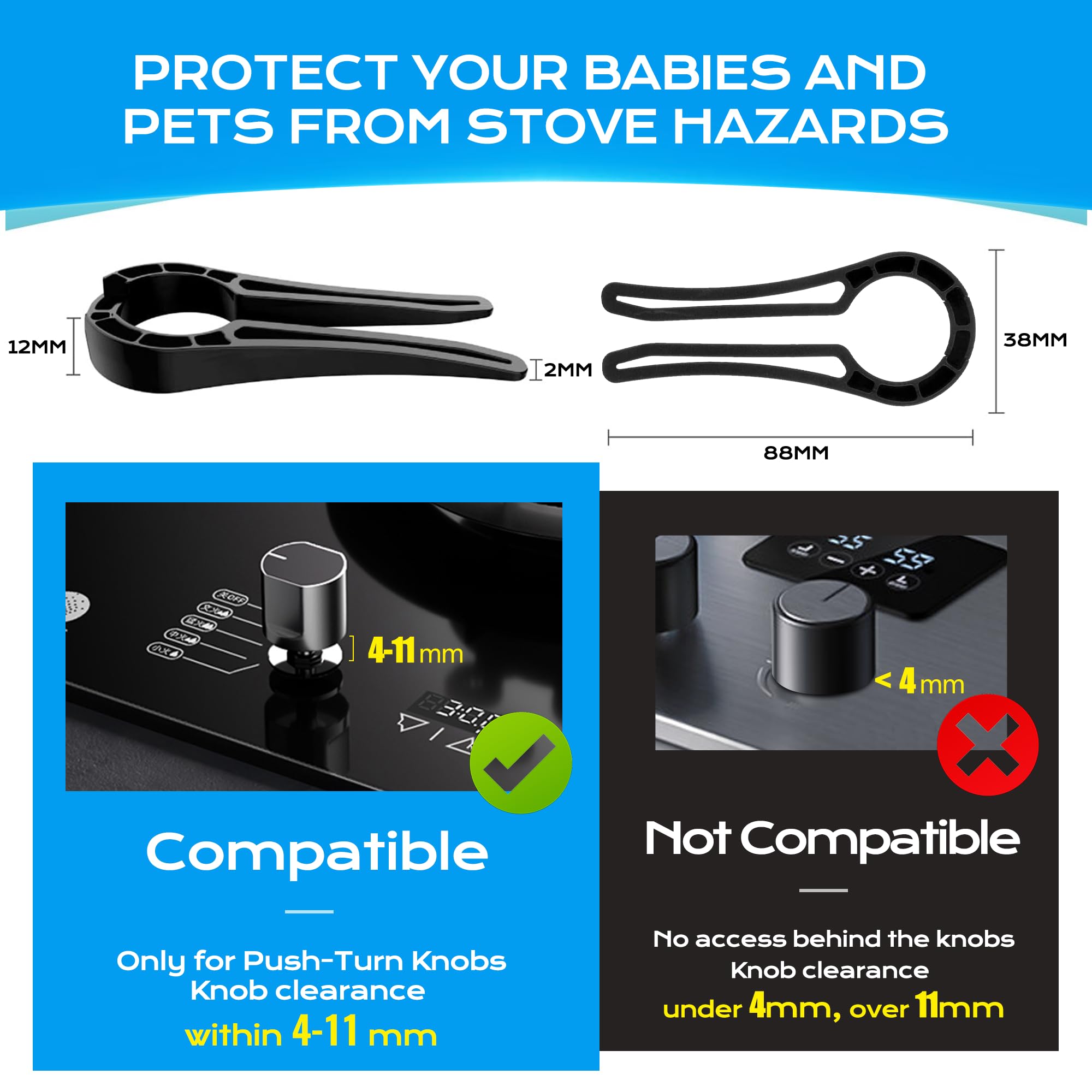Airshooter baby safety covers reduce clutter and simplify daily cooking