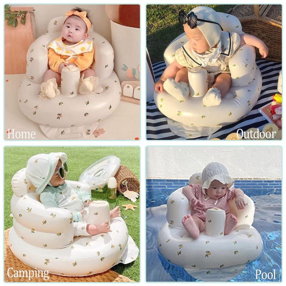 AirSwim BPA-free PVC seat keeps baby comfortable.