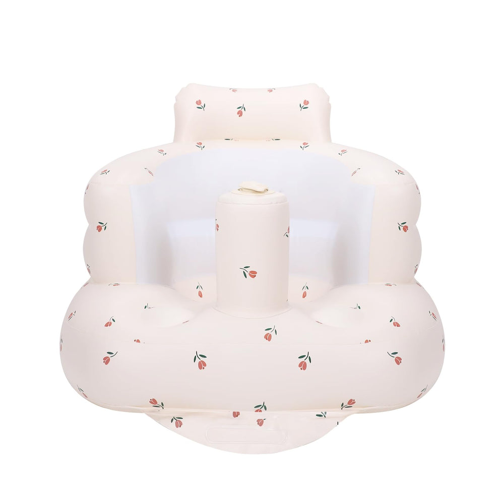 AirSwim inflatable baby chair back view showing supportive curve for learning to sit