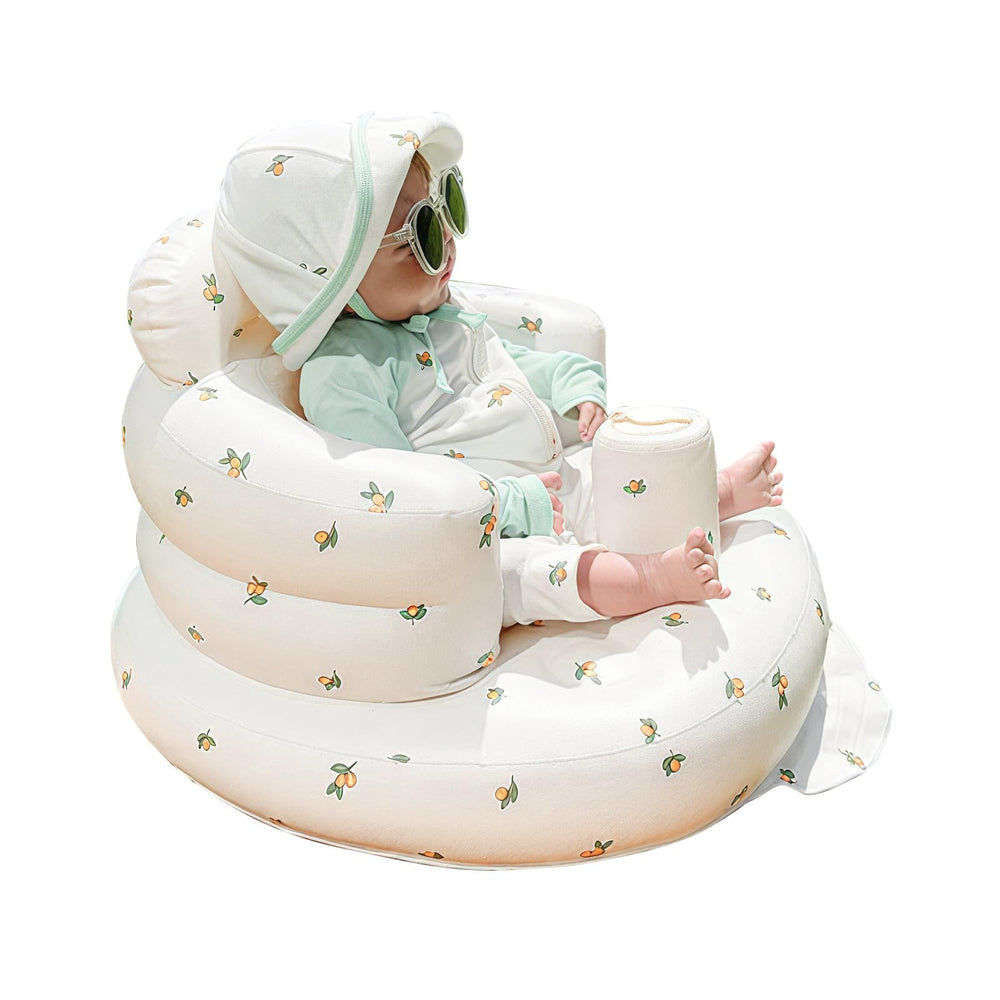 AirSwim inflatable baby chair backrest supports early sitting.