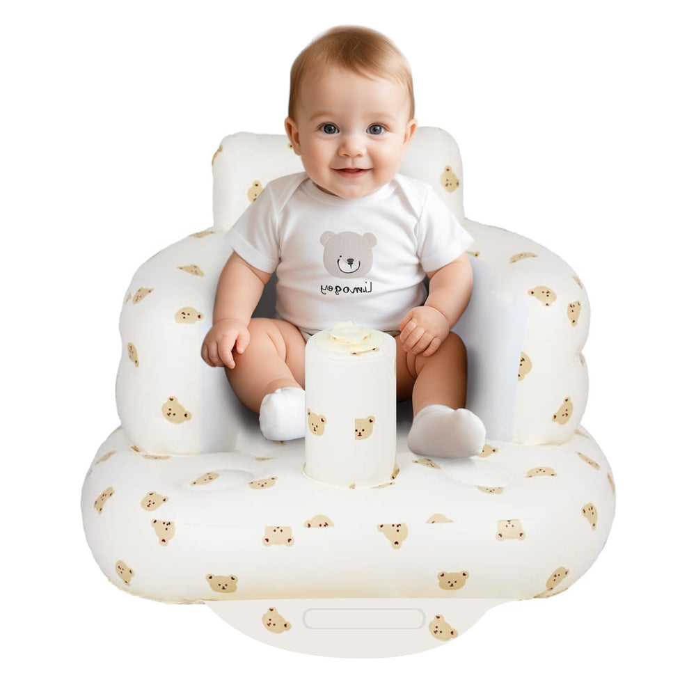AirSwim inflatable baby seat backrest supports upright sitting for early learners.
