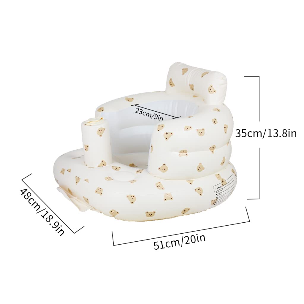 AirSwim inflatable baby seat shown outdoors for camping or beach trips.