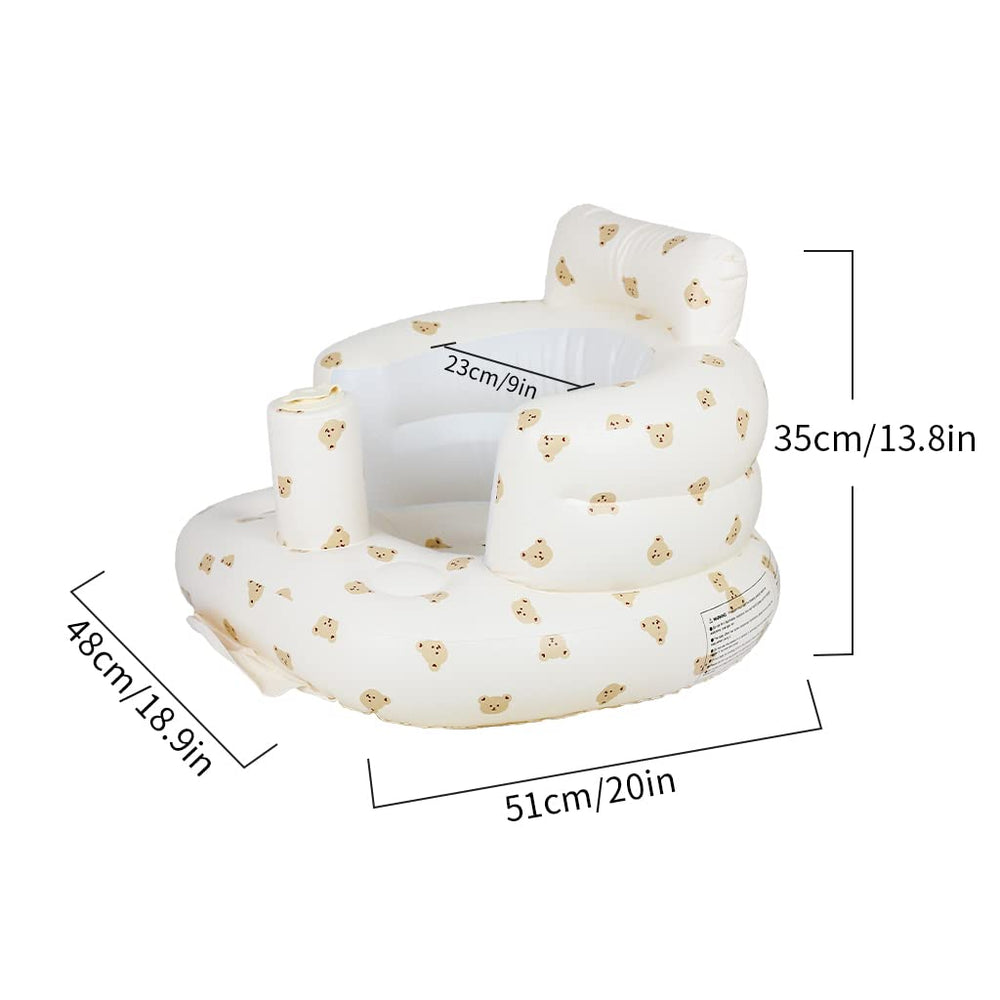 AirSwim inflatable baby seat shown outdoors for camping or beach trips.