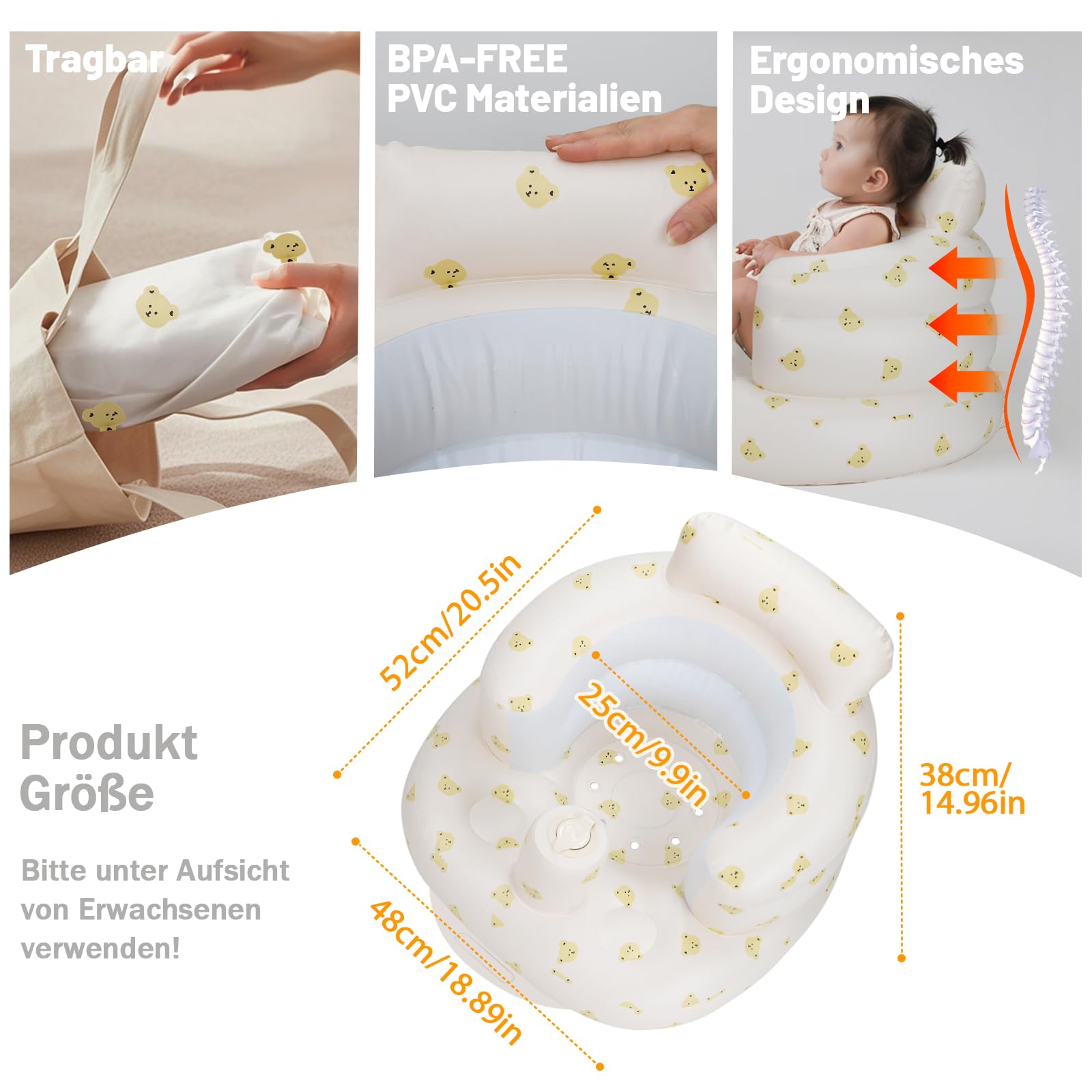 AirSwim wrap-around design cradles baby like a hug during play.