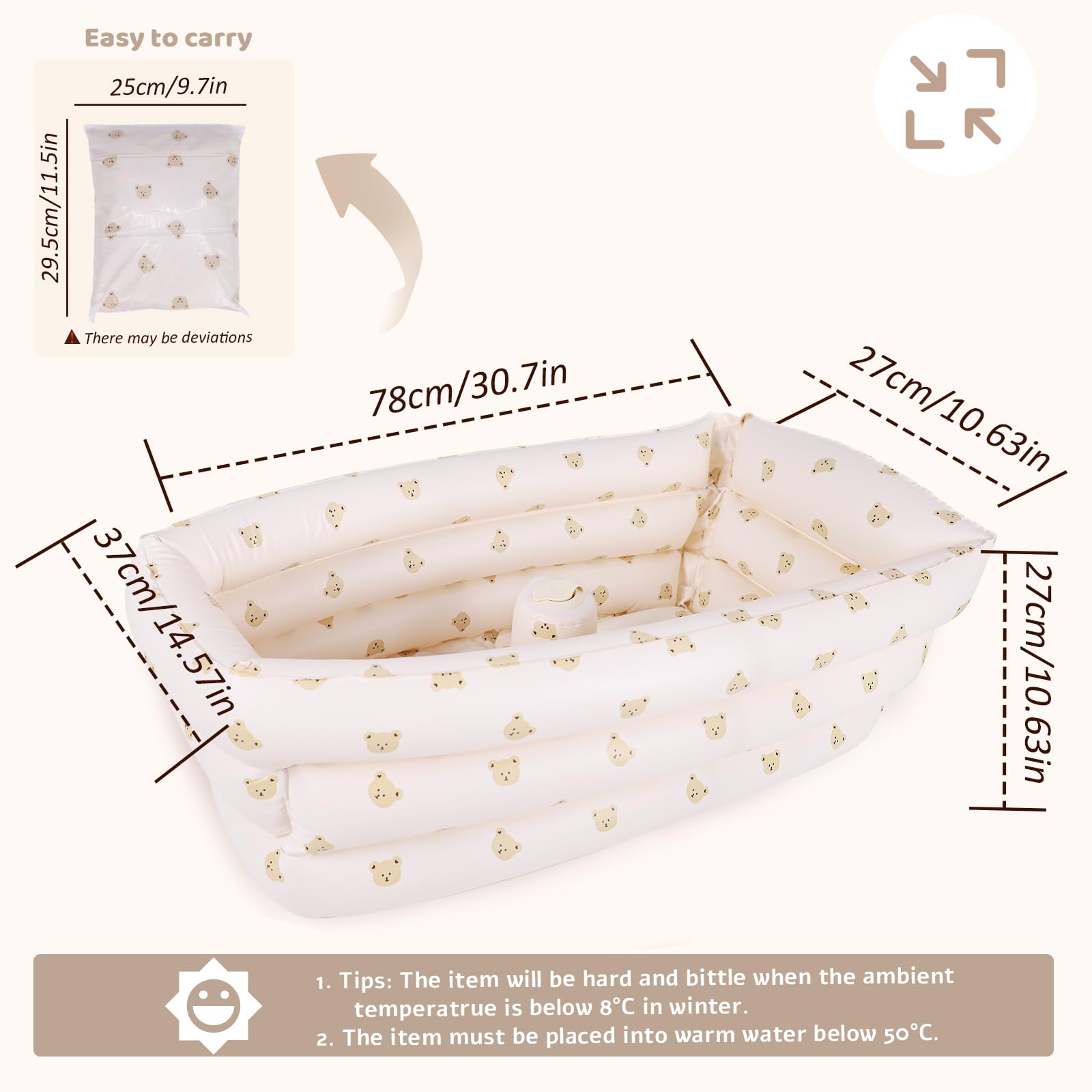 AirSwim middle bath support keeps infant upright and comfortable.