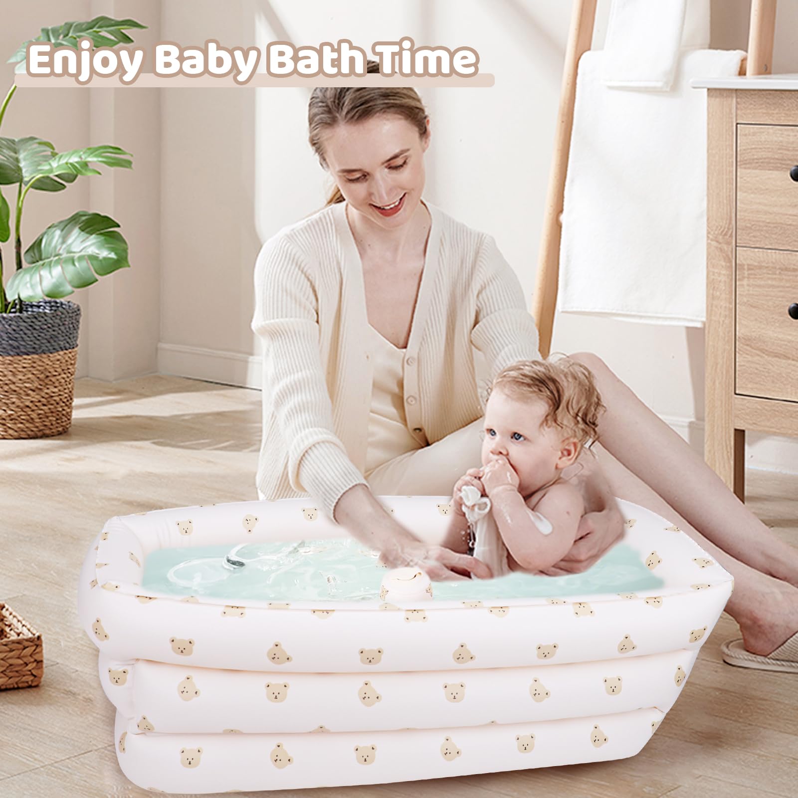 AirSwim non-slip bottom and sides reduce slips during baths.