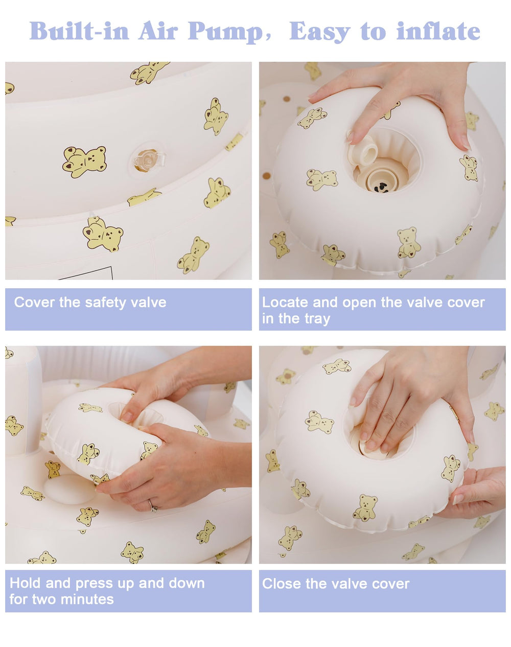 AirSwim portable baby seat packs easily for travel.