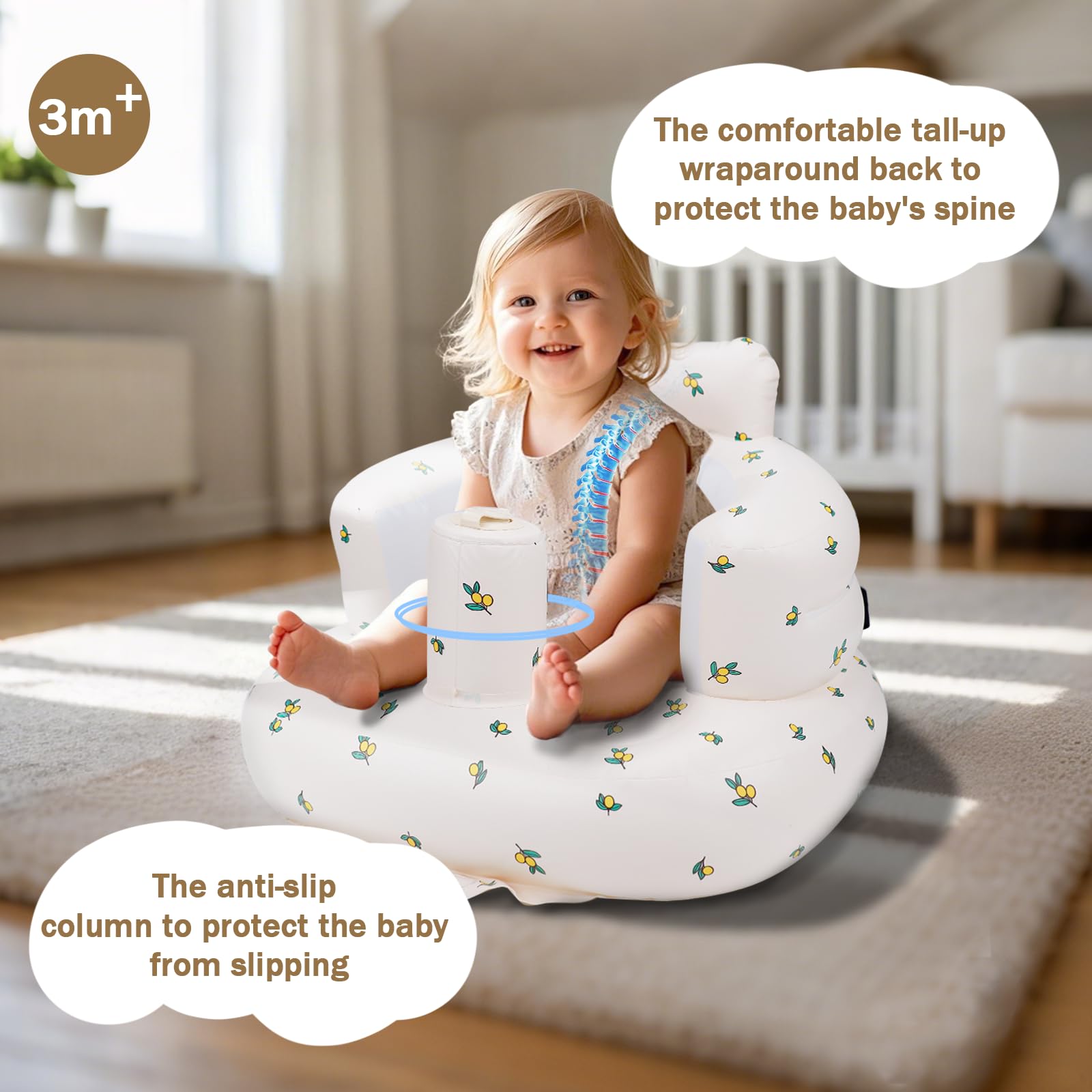 AirSwim seat with ventilation holes for airflow.