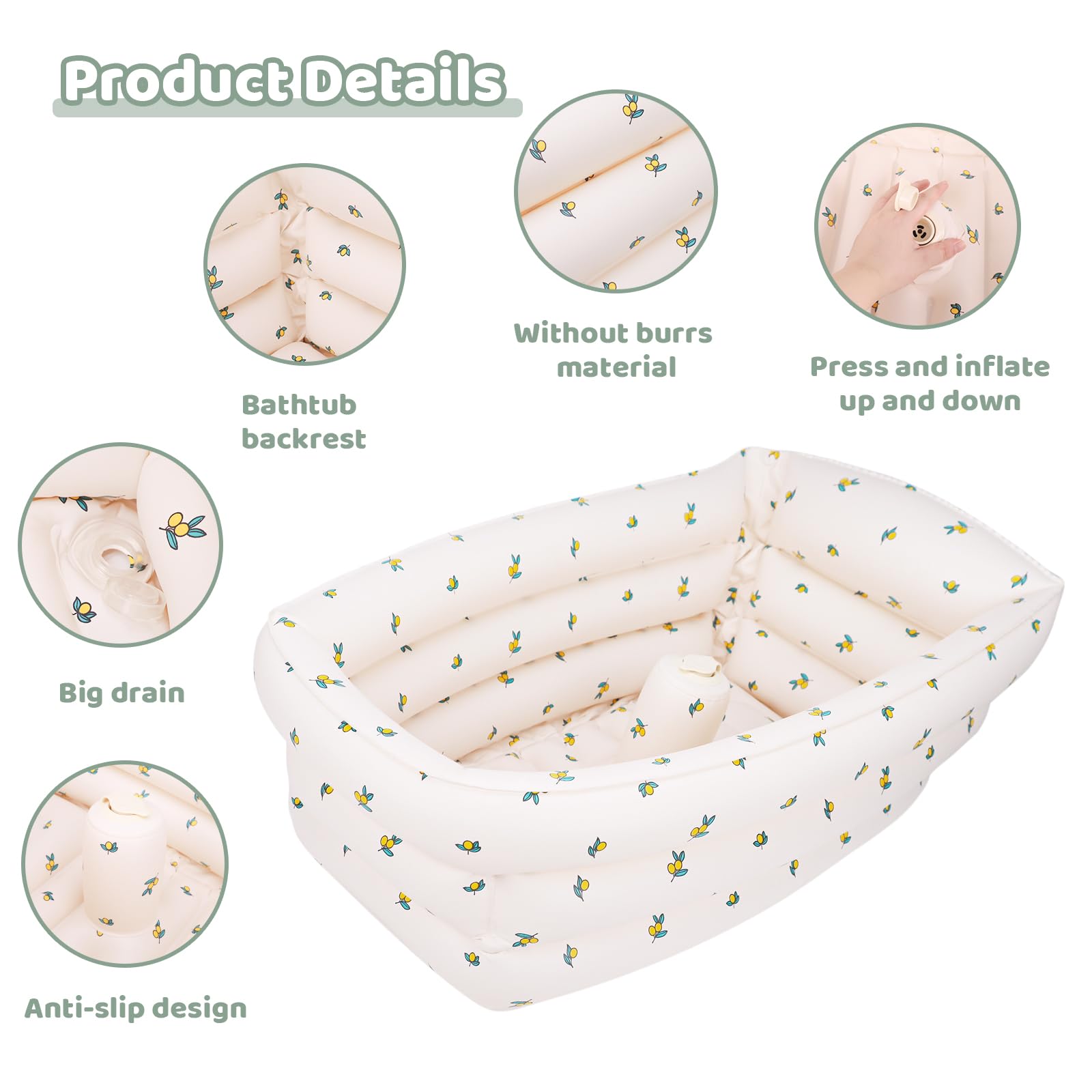 AirSwim travel-foldable tub ready to inflate quickly for on-the-go bath time.