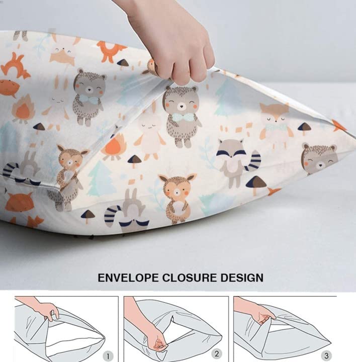 Aisawate animal-patterns pillow case adds fun for bedtime