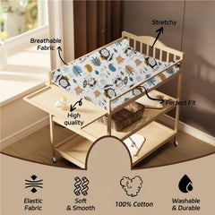 Aisawate changing pad cover 32x16x4 inches, designed to fit most pads