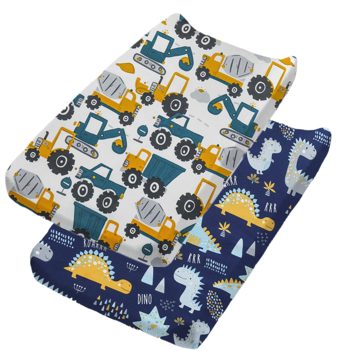 Aisawate changing pad cover with dinosaurs print, soft and breathable for comfy diaper changes.