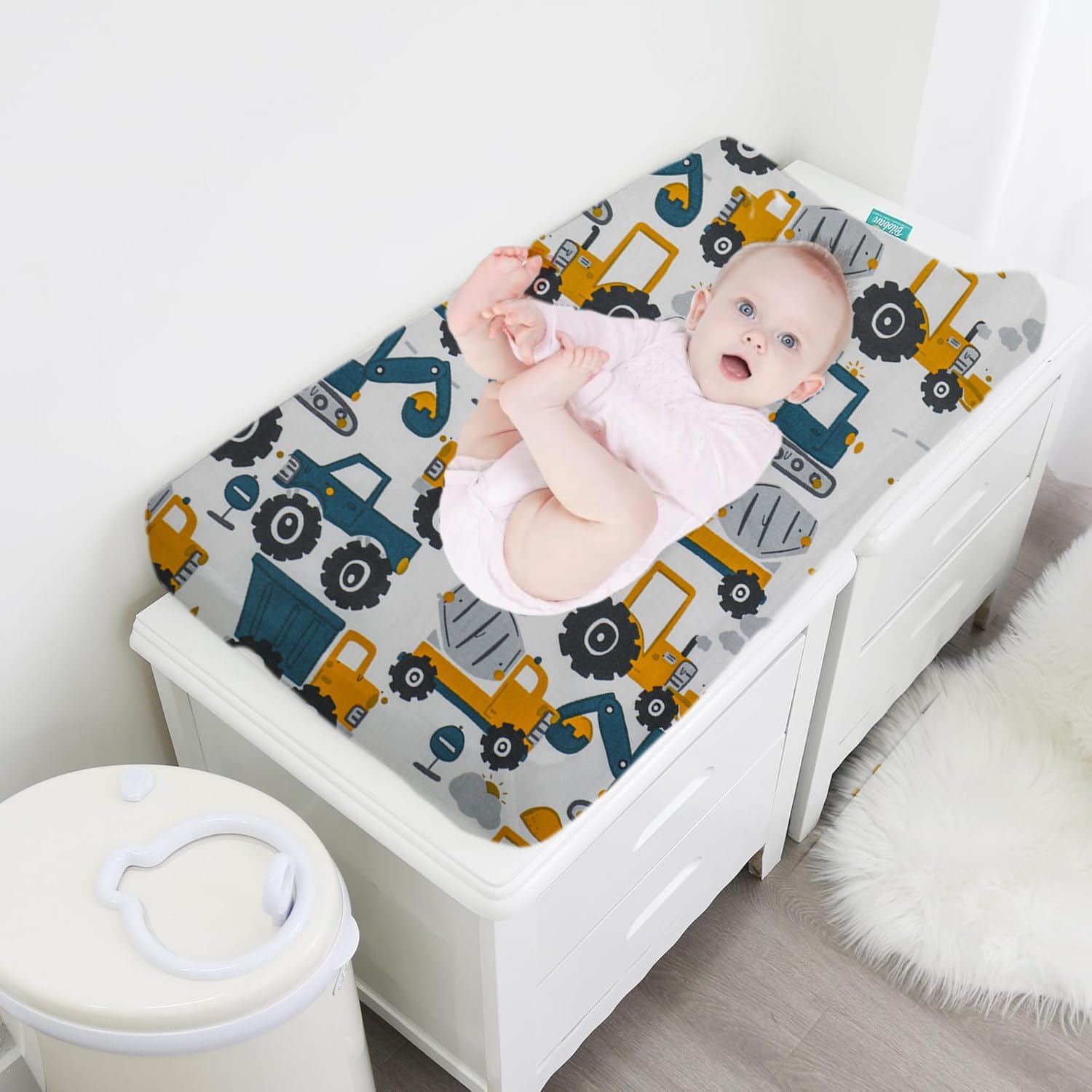 Aisawate changing pad cover machine washable for easy cleaning.