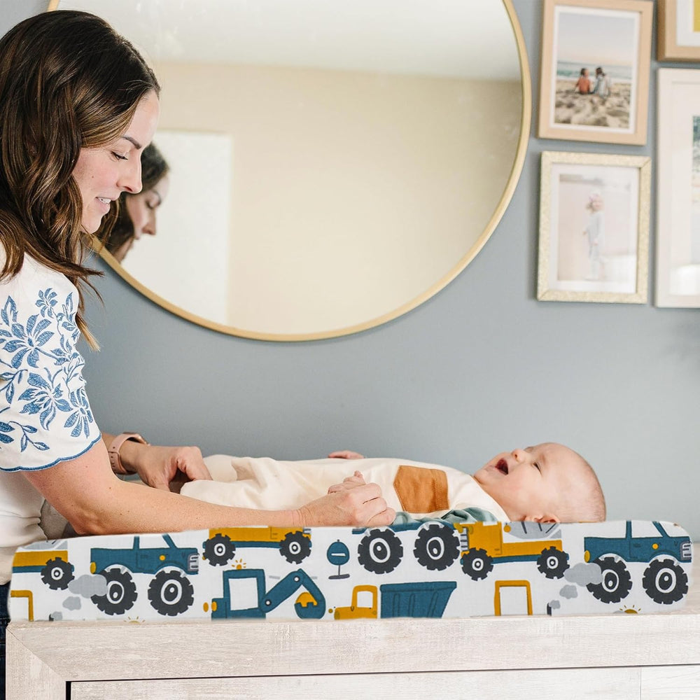Aisawate changing pad cover close-up on soft cotton texture enhancing baby comfort.