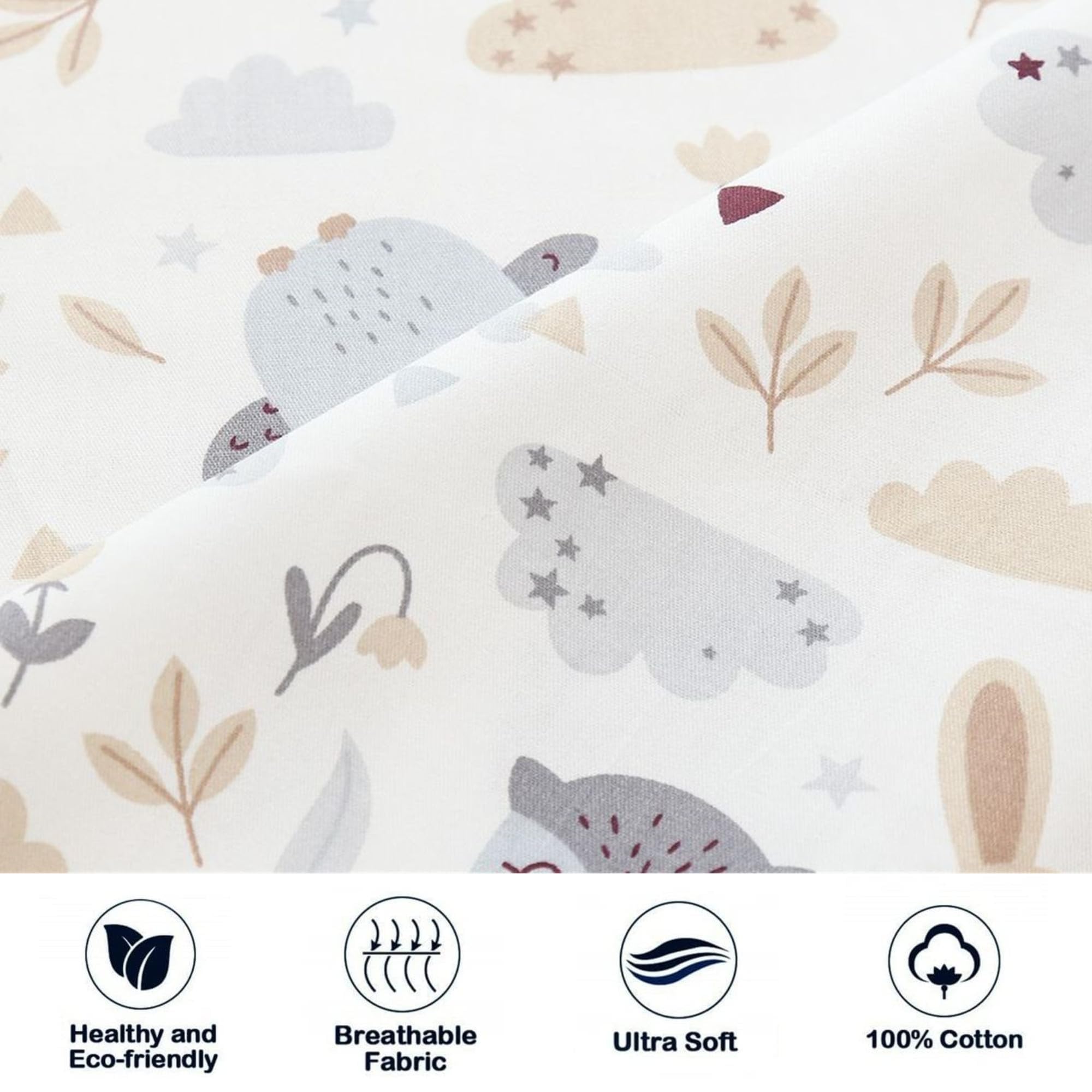 Aisawate pillowcase protecting against dust and drool during nap time