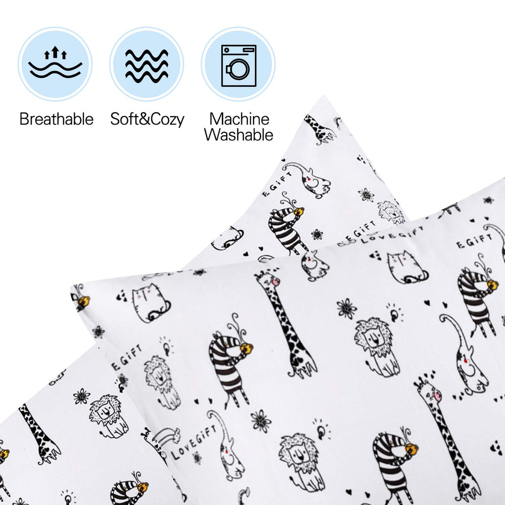 Aisawate pillowcase on toddler bed demonstrates easy care and quick drying