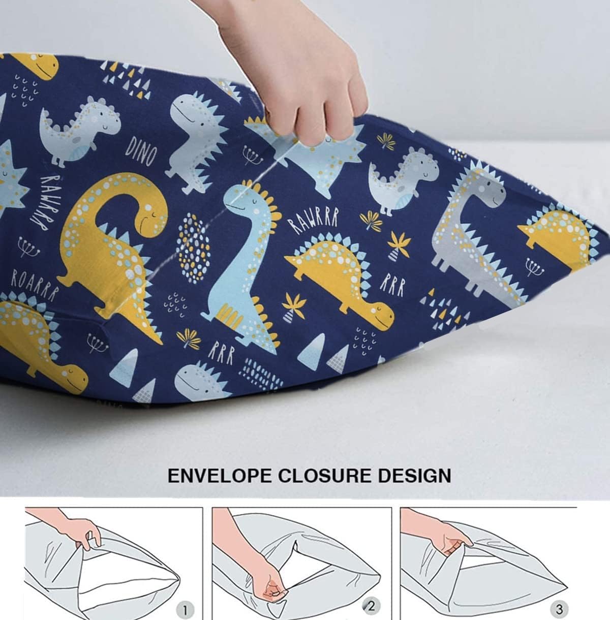 Aisawate envelope-closure design protects pillows and reduces choking hazards