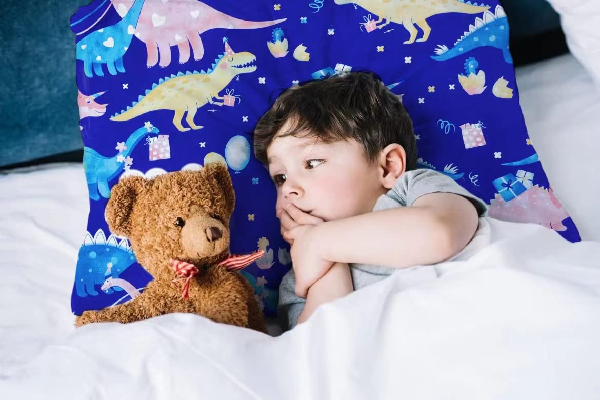 Aisawate kids-pattern travel pillowcase set with colorful designs for children