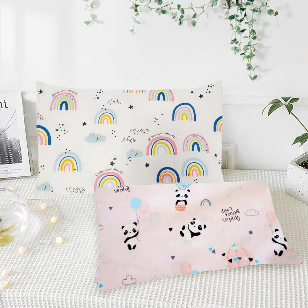 Aisawate pillowcase fits 13x18 and 12x16 toddler pillows securely