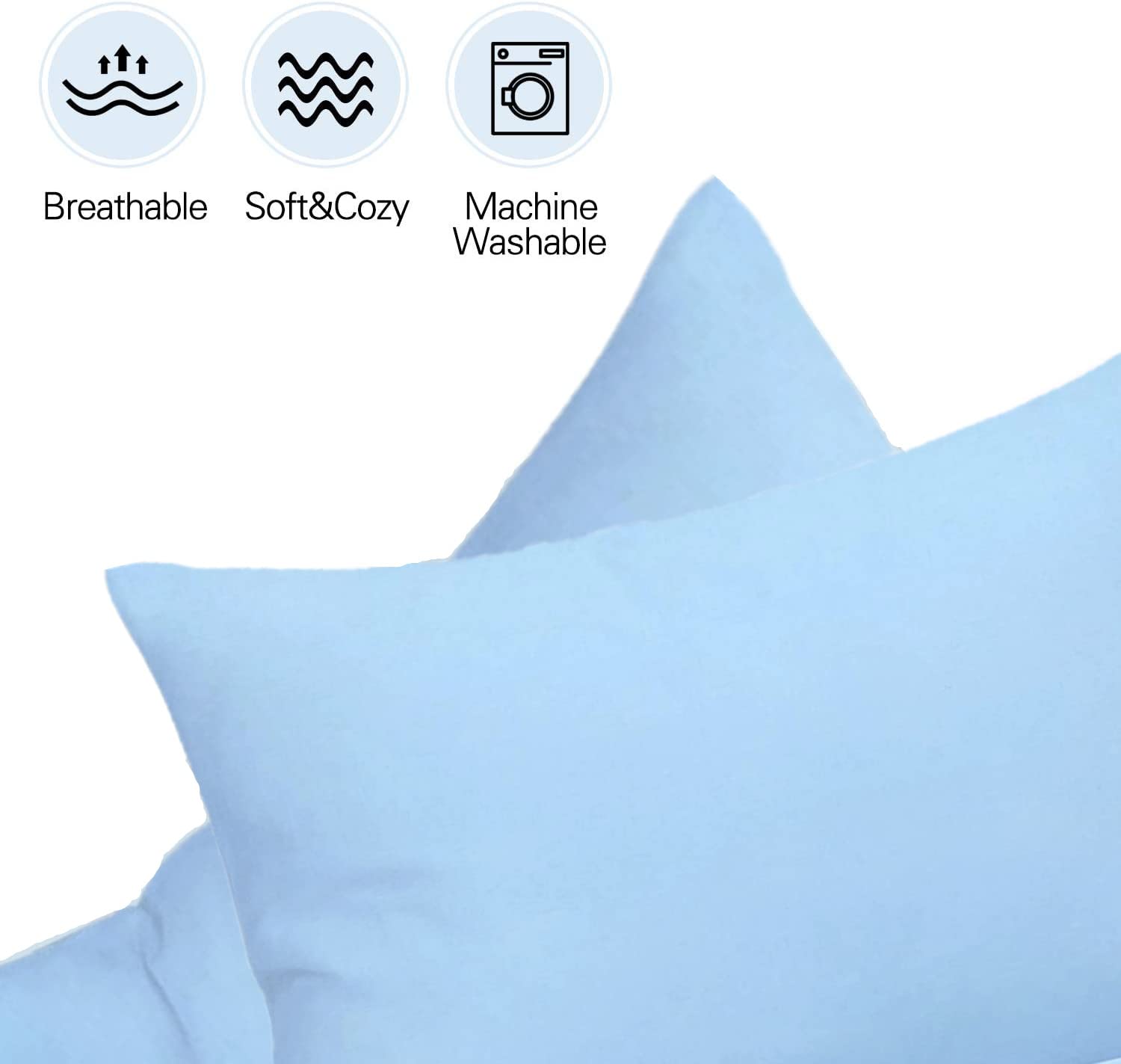 Aisawate blue 14x20 toddler pillow size fit, travel-ready for on the go