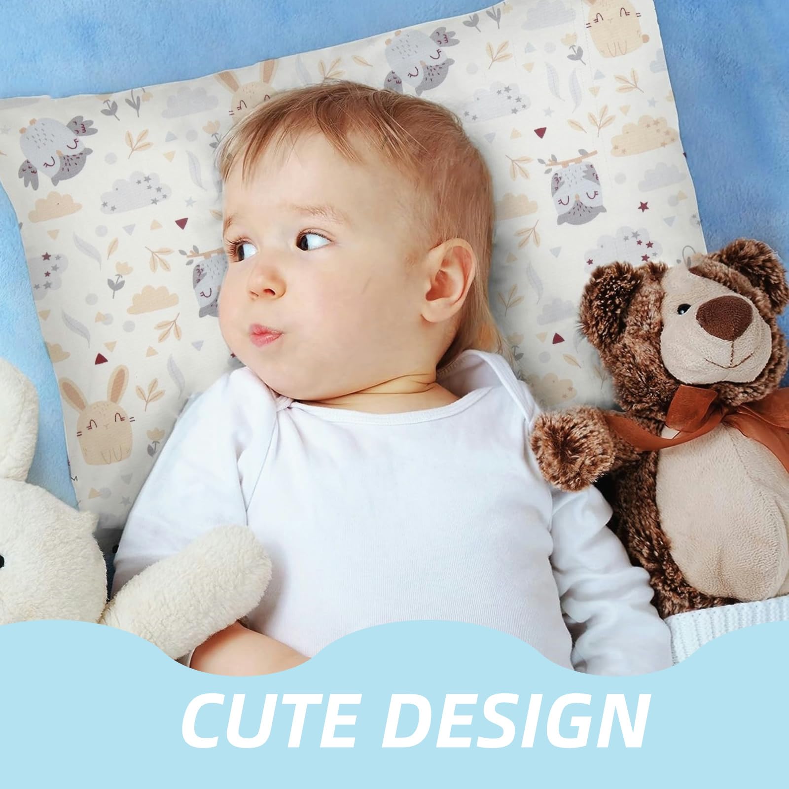 Aisawate toddler pillowcase 14x20 fits 13x18 to 14x19 pillows
